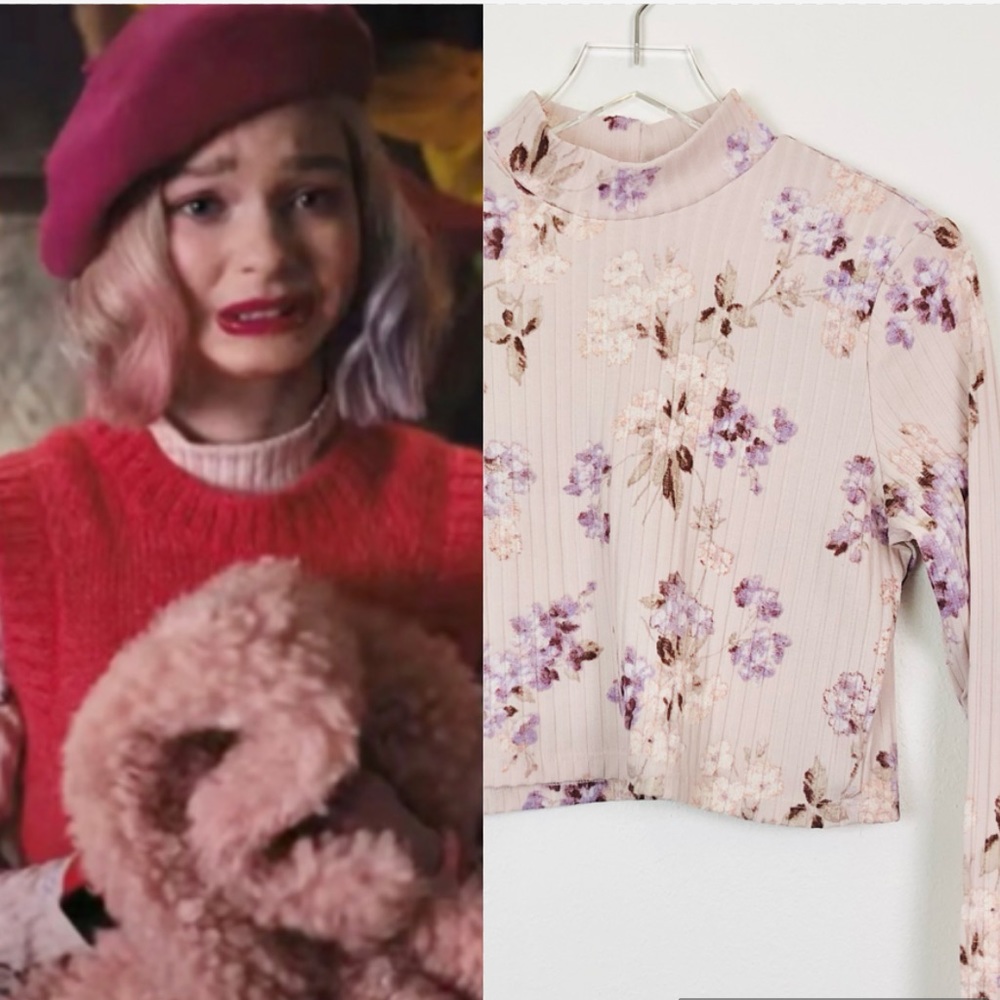 ASO Enid Sinclair on Wednesday Floral Mock Neck Top